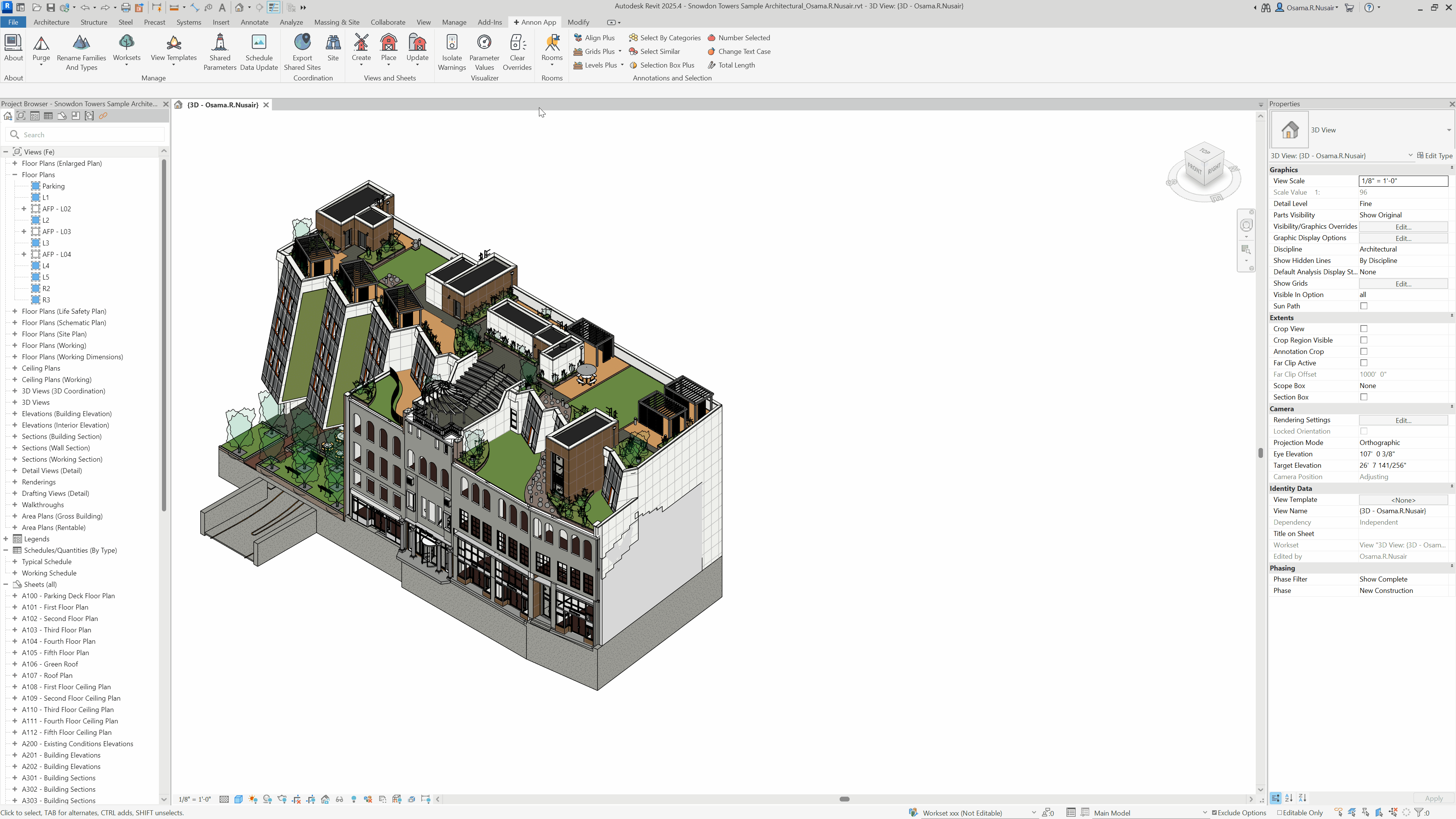 Parameter Values browsing elements by parameter and coloring them in the view